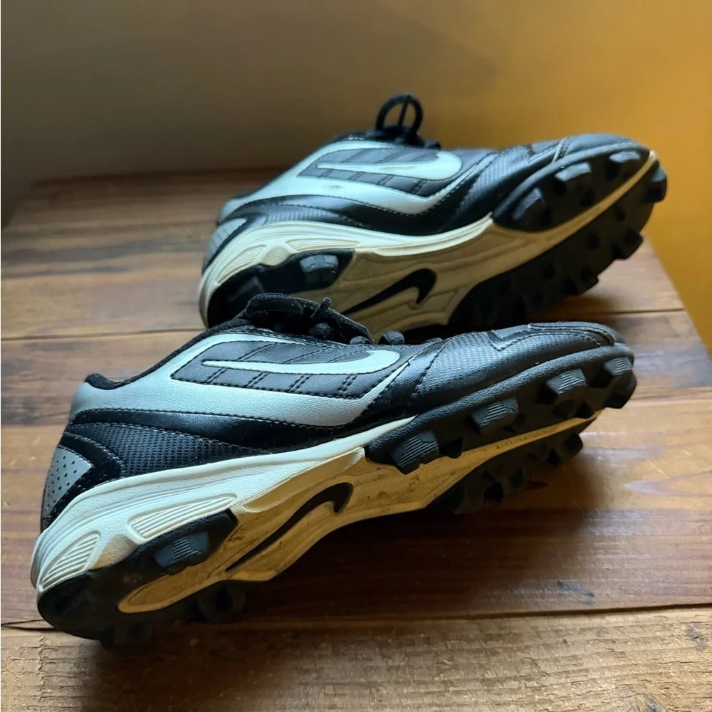 Kids Nike Black and White Cleats